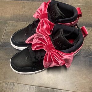 Pink bow Jordan’s